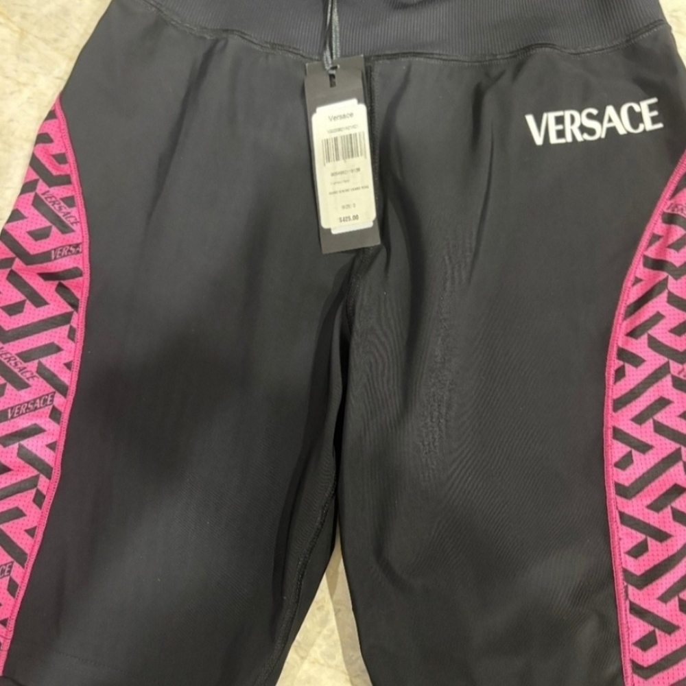 Versace Women's Gym / Cycling Shorts With Greca Signature Inserts Size 3 (NWT) - Picture 5 of 6